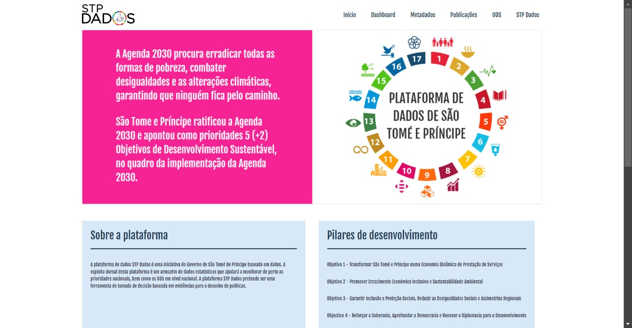 STPDados SDG Platform Screen 2